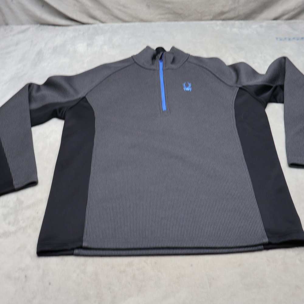 Spyder Sweatshirt Men XL‎ Gray Outbound Fleece Lined 1/2 Zip Pullover Active